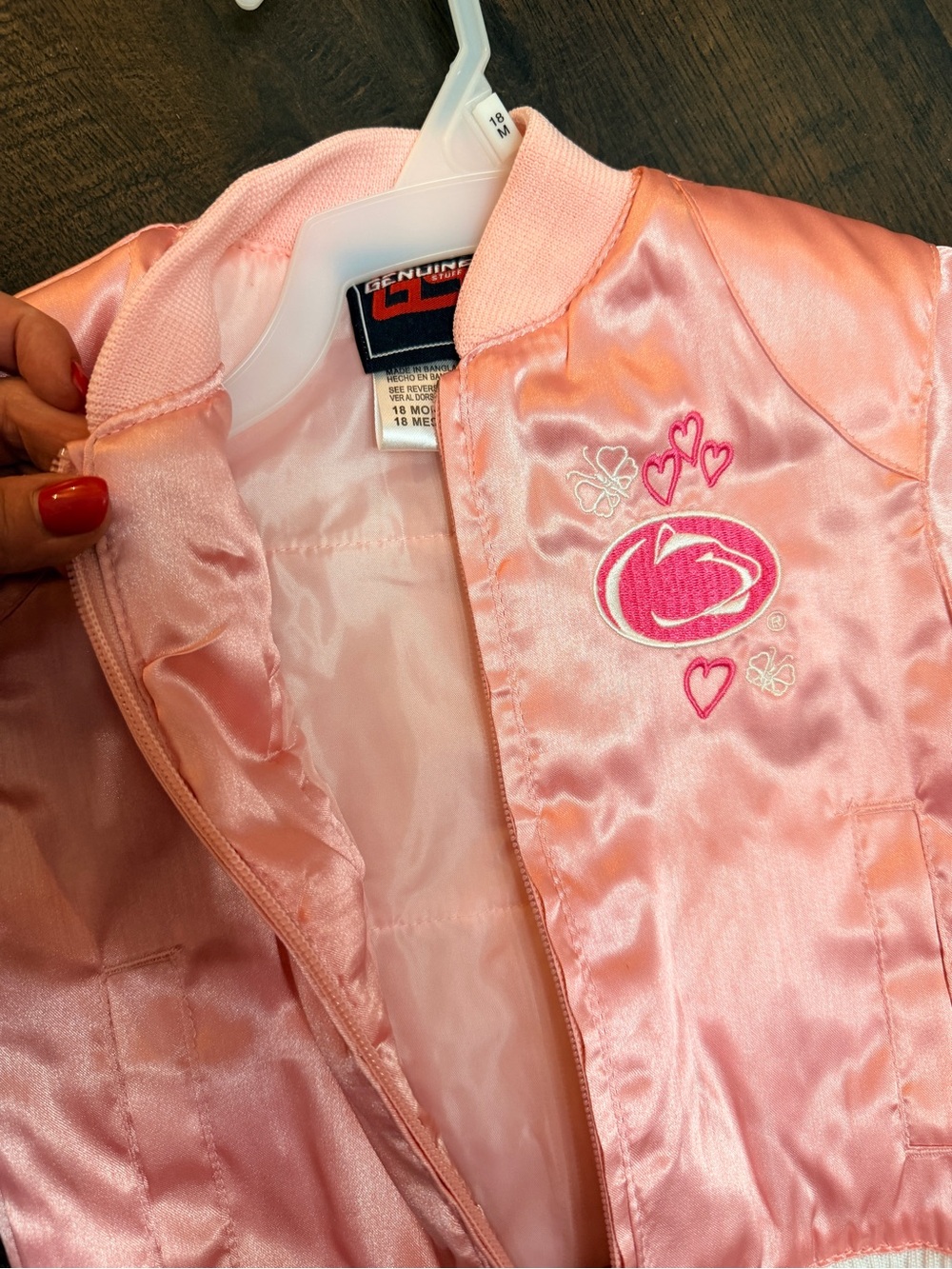 Penn State Pinn Satin Toddler Bomber Jacket NWT - Picture 4 of 6